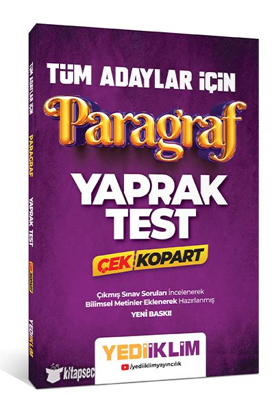 paragraf yaprak test pdf